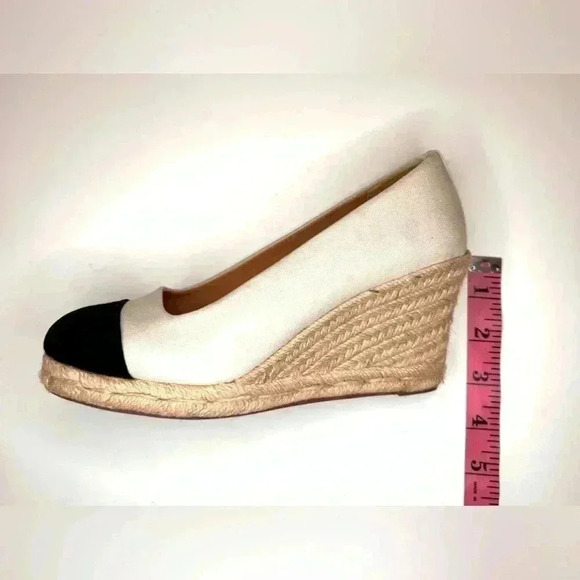 J Crew Women’s Cap-toe canvas espadrille wedges Size- 7 - Picture 12 of 12